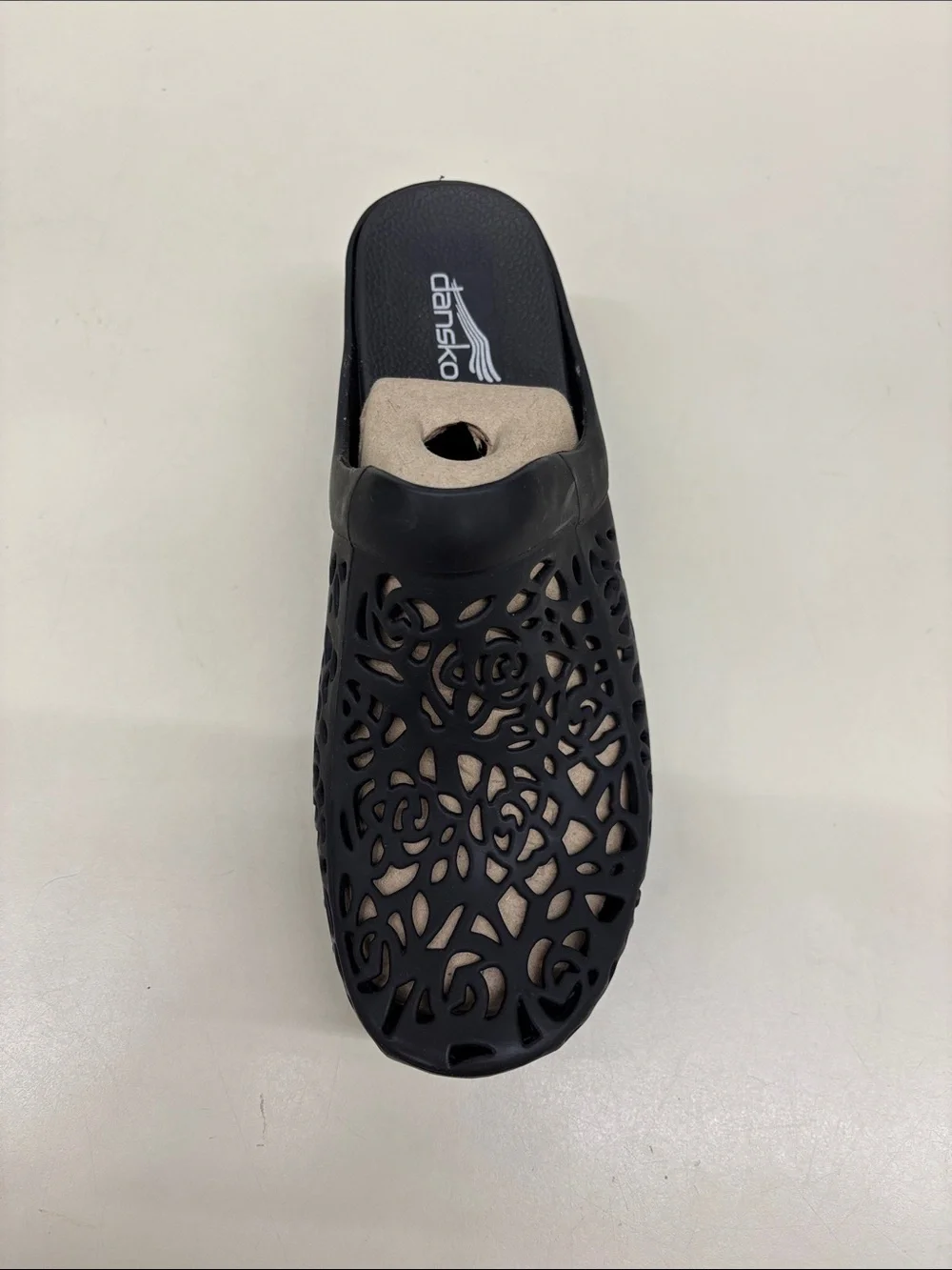 Dansko Black Laser-Cut Clog Mule - Picture 6 of 7